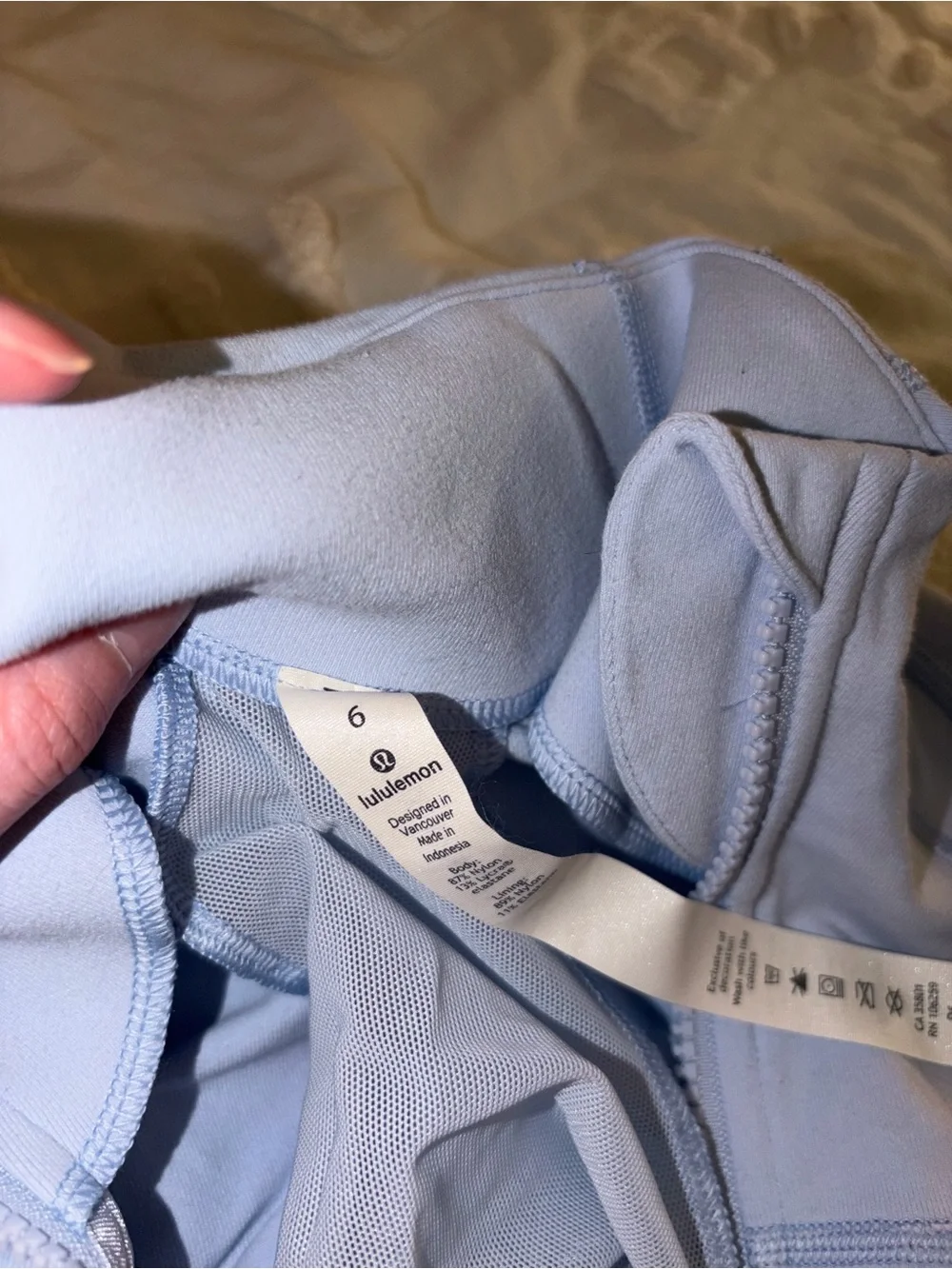 lululemon athletica Light Blue Full-Zip Jacket